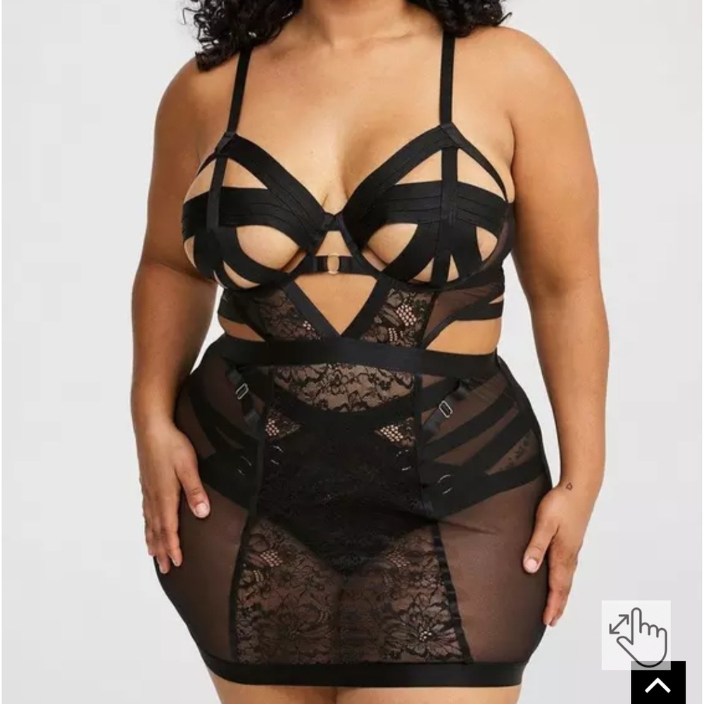 Black Strappy Lace Lingerie
